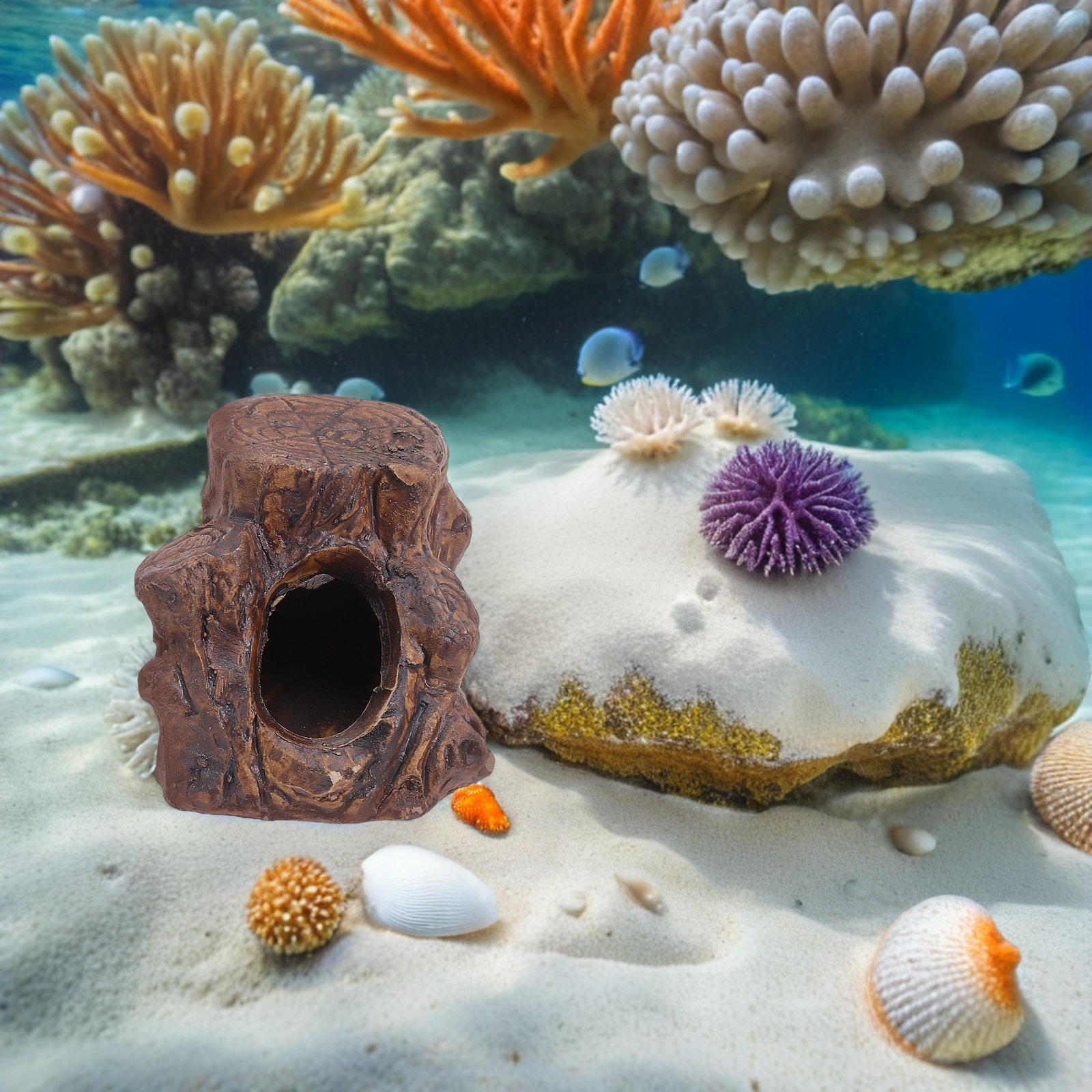2 Pcs Fish Tank Aquarium Hide  - огляд і ціна Hide Cave Ceramic